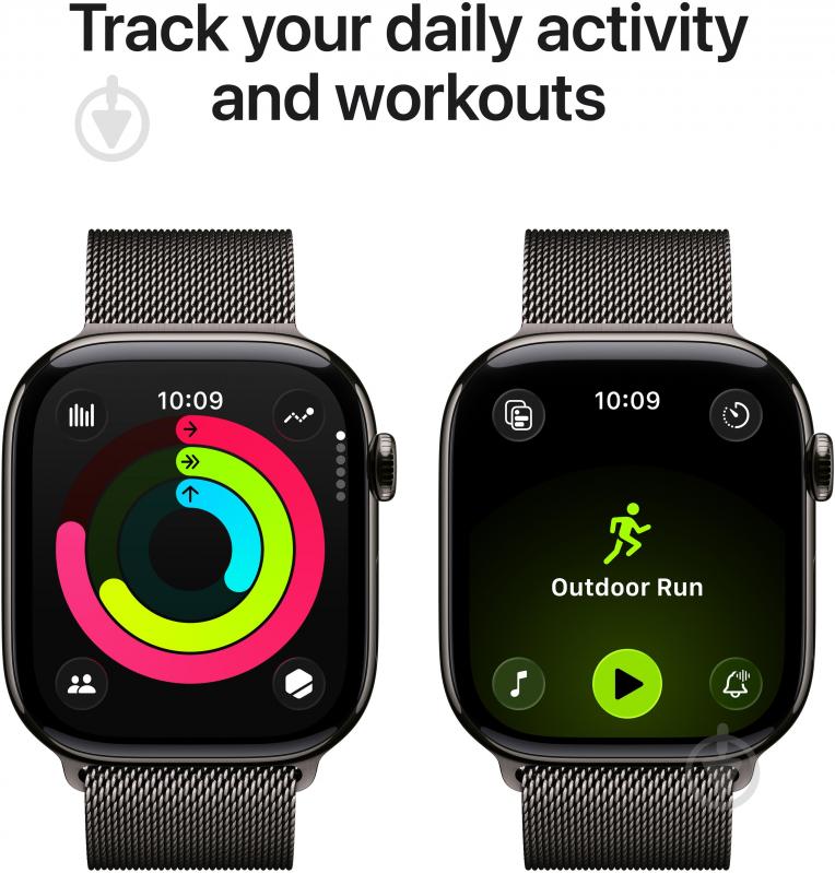 Смарт-годинник Apple Watch Series 11 GPS + Cellular 42mm Slate Titanium Case with Slate Milanese Loop (MF8U4RK/A) - фото 4