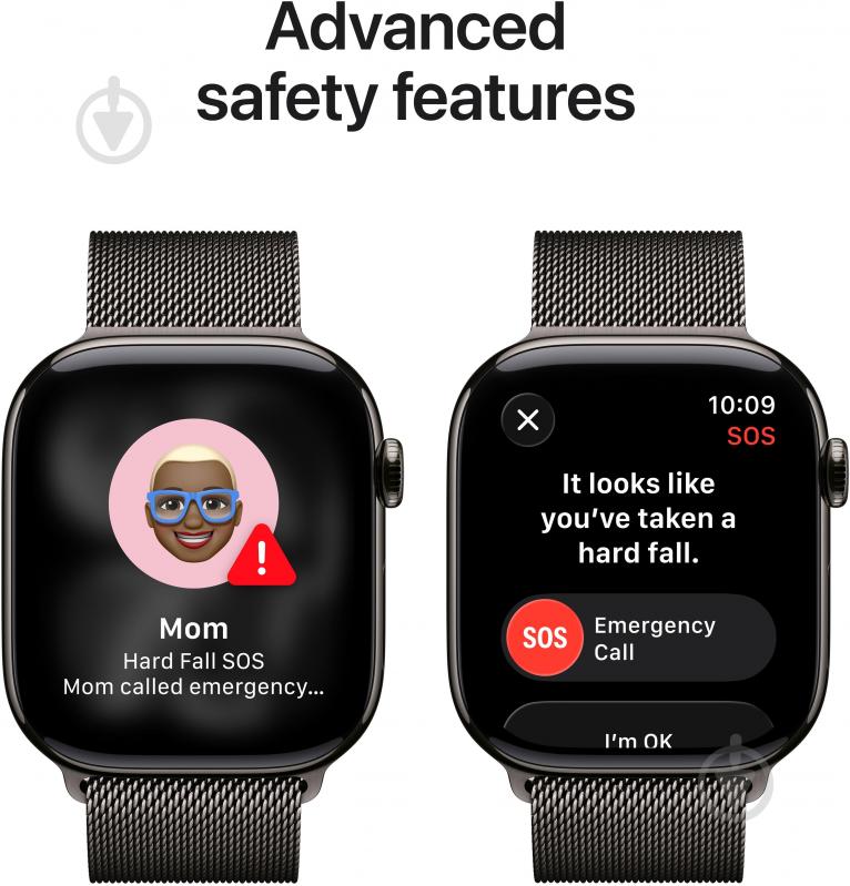 Смарт-годинник Apple Watch Series 11 GPS + Cellular 42mm Slate Titanium Case with Slate Milanese Loop (MF8U4RK/A) - фото 6