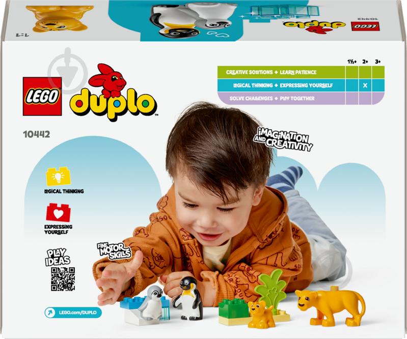 Конструктор LEGO DUPLO Сімейства диких тварин: Пінгвіни та Леви 10442 - фото 2