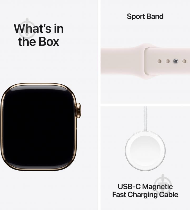 Смарт-часы Apple Watch Series 11 GPS + Cellular 42mm Gold Titanium Case with Light Blush Sport Band - S/M (MF8W4RK/A) - фото 8 Смарт-часы Apple Watch Series 11 GPS + Cellular 42mm Gold Titanium Case with Light Blush Sport Band - S/M (MF8W4RK/A) - фото 8