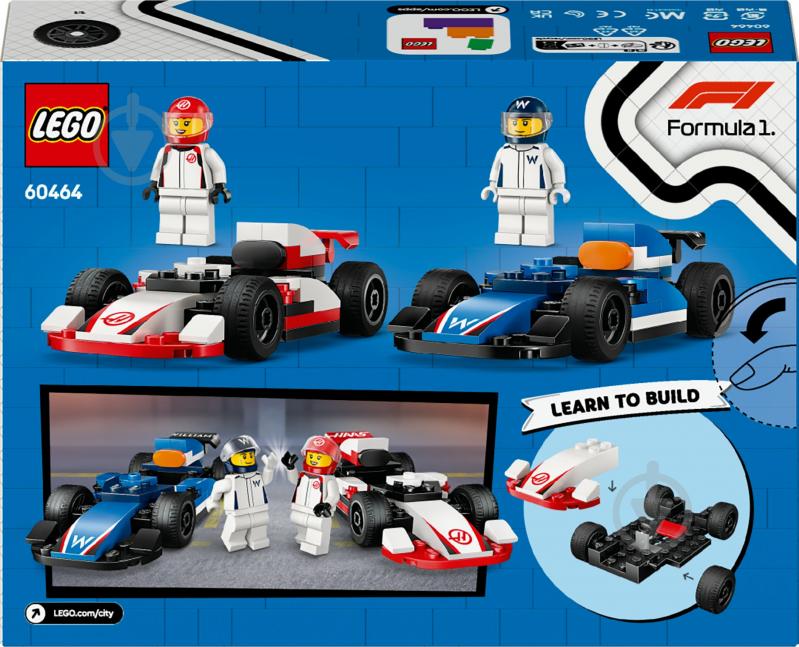 Конструктор LEGO City Автомобілі для перегонів F1® команд Williams Racing та Haas F1® 60464 - фото 2