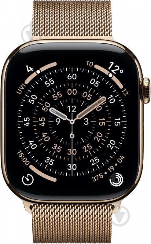 Смарт-годинник Apple Watch Series 11 GPS + Cellular 42mm Gold Titanium Case with Gold Milanese Loop (MF8Y4RK/A) - фото 2