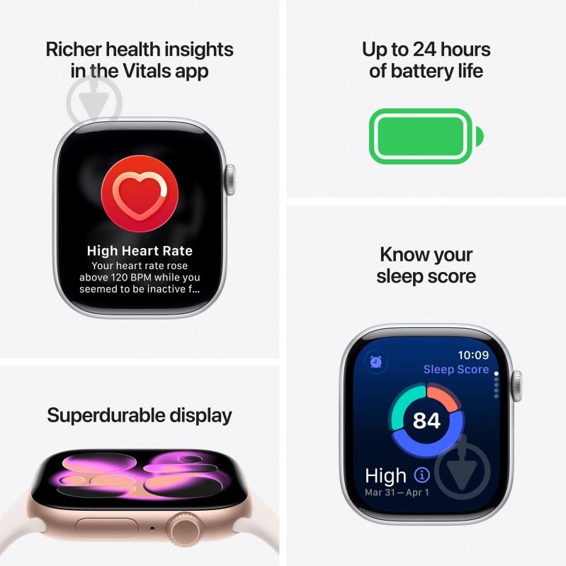 Смарт-годинник Apple Watch Series 11 GPS + Cellular 42mm Gold Titanium Case with Gold Milanese Loop (MF8Y4RK/A) - фото 3