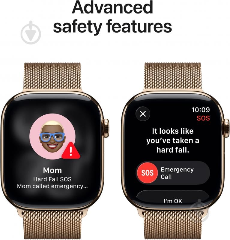 Смарт-годинник Apple Watch Series 11 GPS + Cellular 42mm Gold Titanium Case with Gold Milanese Loop (MF8Y4RK/A) - фото 6