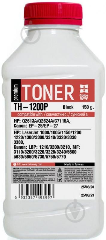 Тонер ColorWay HP LJ 1200 Premium (TH-1200P) - фото 1 Тонер ColorWay HP LJ 1200 Premium (TH-1200P) - фото 1