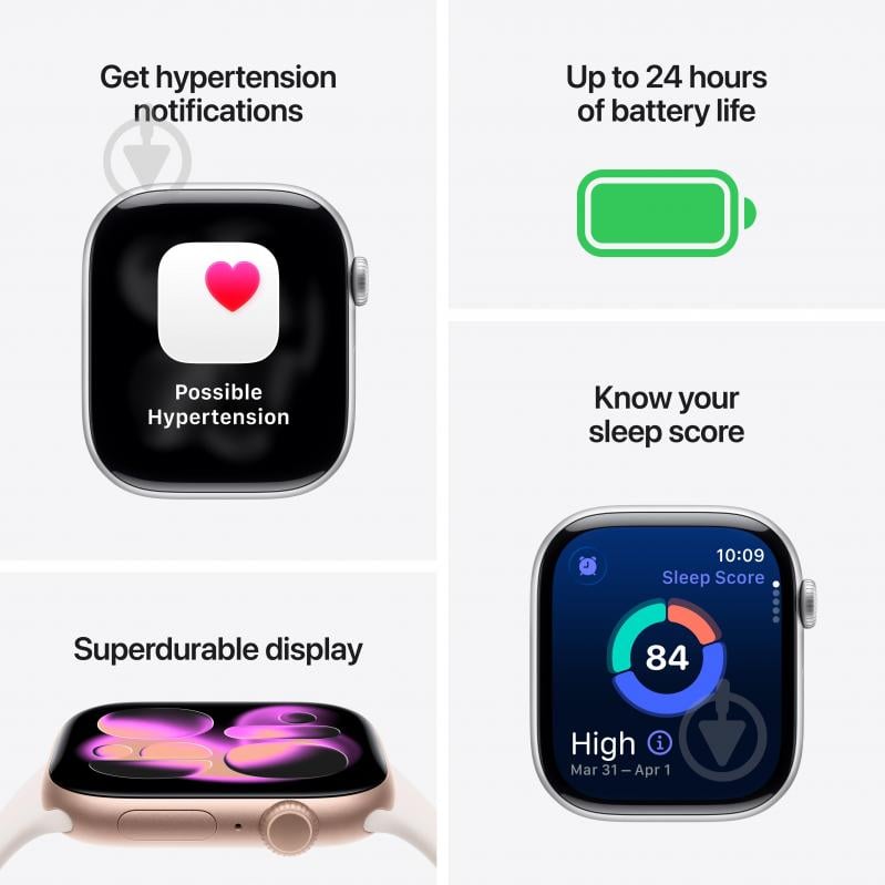 Смарт-часы Apple Watch Series 11 GPS + Cellular 46mm Jet Black Aluminium Case with Black Sport Band - M/L (MFC44RK/A) - фото 3