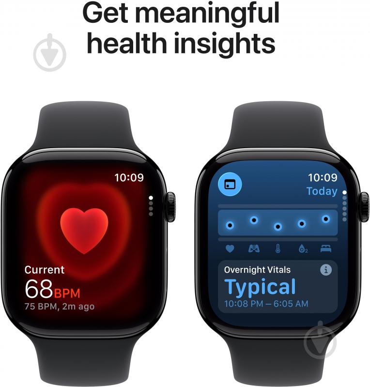 Смарт-часы Apple Watch Series 11 GPS + Cellular 46mm Jet Black Aluminium Case with Black Sport Band - M/L (MFC44RK/A) - фото 5