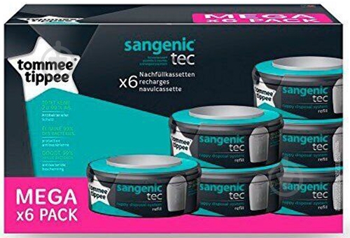 Сменная кассета для накопителя Tommee Tippee Sangenic Tec 6 шт. - фото 1 Сменная кассета для накопителя Tommee Tippee Sangenic Tec 6 шт. - фото 1