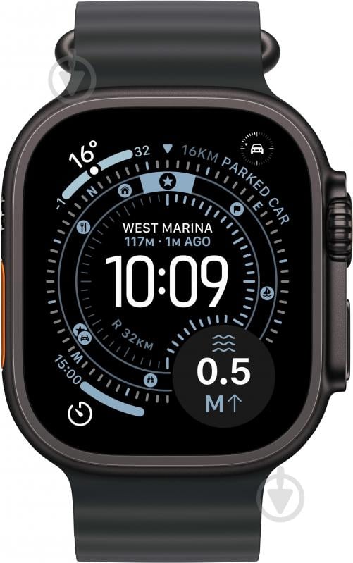 Смарт-годинник Apple Watch Ultra 3 GPS + Cellular 49mm Black Titanium Case with Black Ocean Band (MF0J4QP/A) - фото 2