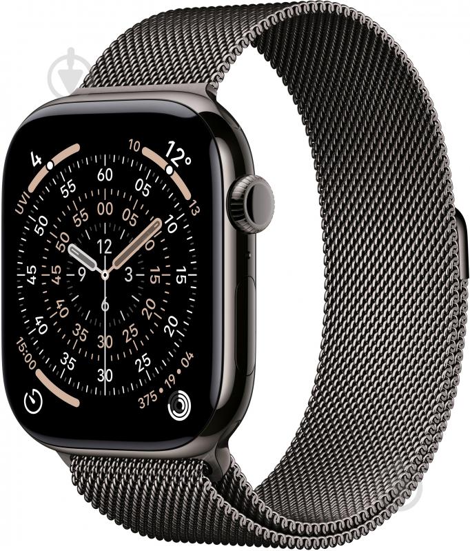 Смарт-годинник Apple Watch Series 11 GPS + Cellular 46mm Slate Titanium Case with Slate Milanese Loop - S/M (MFD34RK/A) - фото 1
