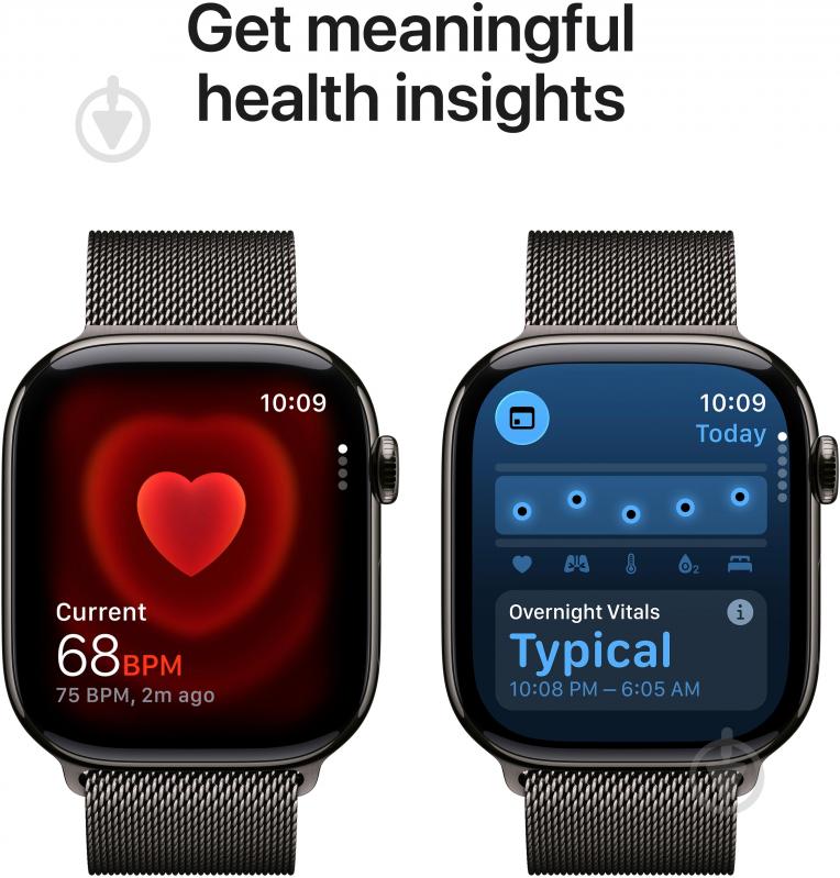 Смарт-годинник Apple Watch Series 11 GPS + Cellular 46mm Slate Titanium Case with Slate Milanese Loop - S/M (MFD34RK/A) - фото 5