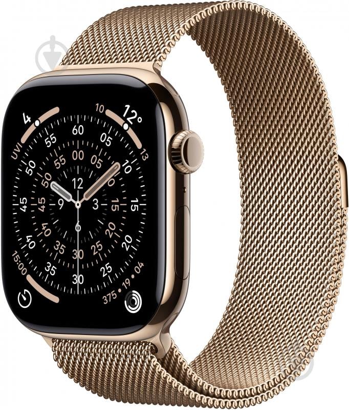 Смарт-часы Apple Watch Series 11 GPS + Cellular 46mm Gold Titanium Case with Gold Milanese Loop - S/M (MFD74RK/A) - фото 1 Смарт-часы Apple Watch Series 11 GPS + Cellular 46mm Gold Titanium Case with Gold Milanese Loop - S/M (MFD74RK/A) - фото 1