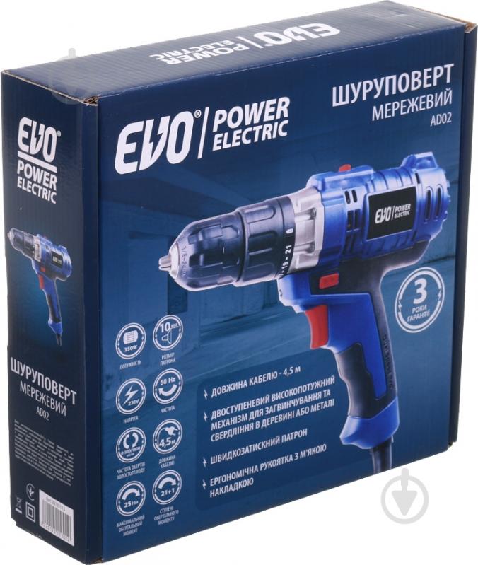 Шуруповерт сетевой EVO power electric AD02 - фото 11