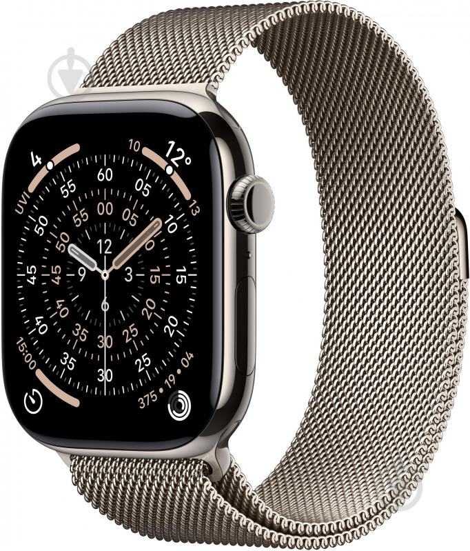 Смарт-годинник Apple Watch Series 11 GPS + Cellular 46mm Natural Titanium Case with Natural Milanese Loop - S/MNatural - фото 1