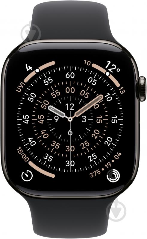 Смарт-годинник Apple Watch Series 11 GPS + Cellular 46mm Slate Titanium Case with Black Sport Band - S/M (MFD14RK/A) - фото 2