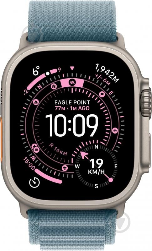 Смарт-годинник Apple Watch Ultra 3 GPS + Cellular 49mm Natural Titanium Case with Light Blue Alpine Loop - Medium (MEWM4QP/A - фото 2 Смарт-годинник Apple Watch Ultra 3 GPS + Cellular 49mm Natural Titanium Case with Light Blue Alpine Loop - Medium (MEWM4QP/A - фото 2