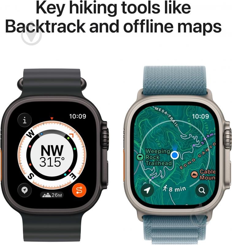Смарт-годинник Apple Watch Ultra 3 GPS + Cellular 49mm Natural Titanium Case with Light Blue Alpine Loop - Medium (MEWM4QP/A - фото 5 Смарт-годинник Apple Watch Ultra 3 GPS + Cellular 49mm Natural Titanium Case with Light Blue Alpine Loop - Medium (MEWM4QP/A - фото 5