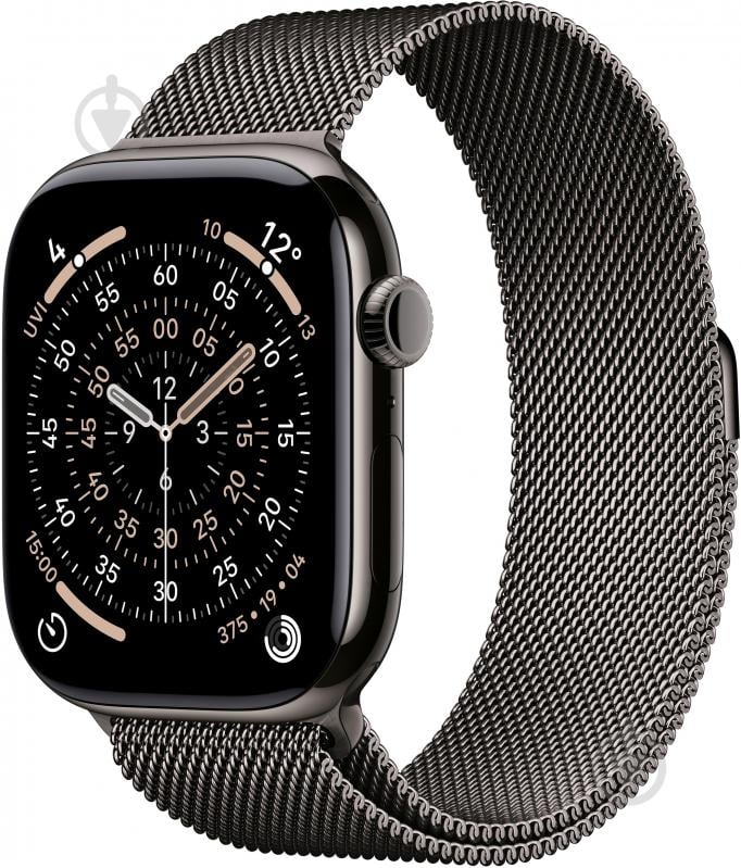 Смарт-часы Apple Watch Series 11 GPS + Cellular 46mm Slate Titanium Case with Slate Milanese Loop - M/L (MFD44RK/A) - фото 1