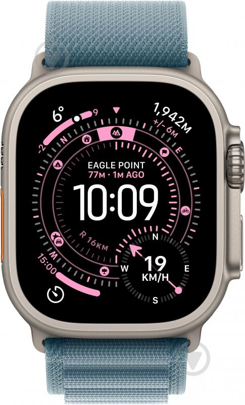 Смарт-часы Apple Watch Ultra 3 GPS + Cellular 49mm Natural Titanium Case with Light Blue Alpine Loop - Small (MEWK4QP/A) - фото 2