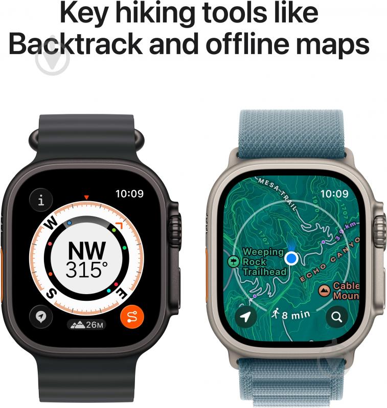 Смарт-часы Apple Watch Ultra 3 GPS + Cellular 49mm Black Titanium Case with Black Alpine Loop - Medium (MF0V4QP/A) - фото 5