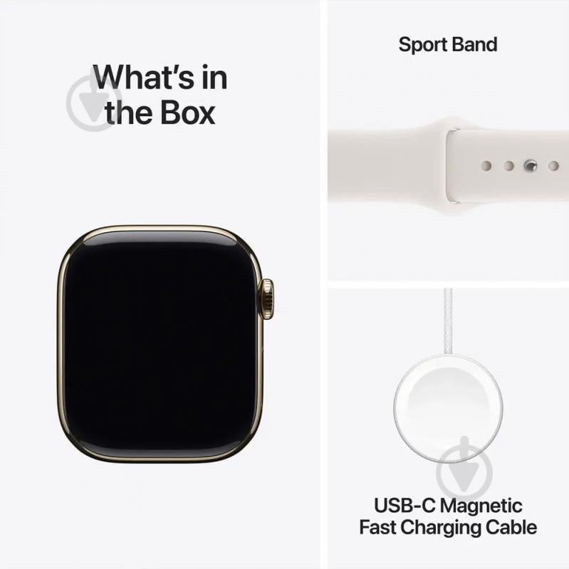 Смарт-годинник Apple Watch Series 11 GPS + Cellular 46mm Gold Titanium Case with Light Blush Sport Band - S/M (MFD54RK/A) - фото 8