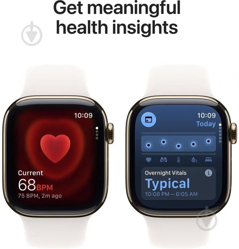 Смарт-годинник Apple Watch Series 11 GPS + Cellular 46mm Gold Titanium Case with Light Blush Sport Band - S/M (MFD54RK/A) - фото 5