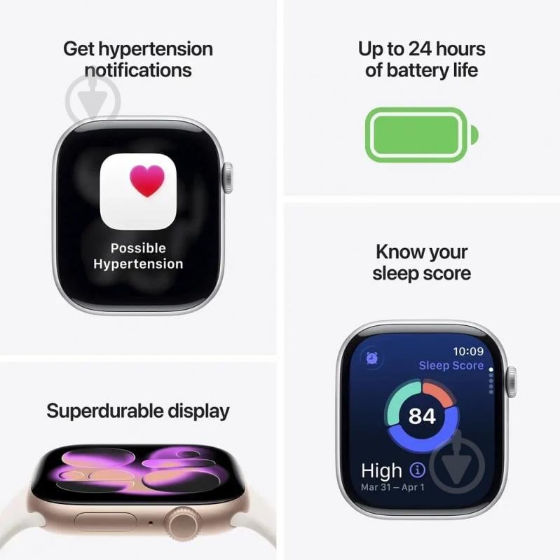 Смарт-годинник Apple Watch Series 11 GPS + Cellular 46mm Gold Titanium Case with Light Blush Sport Band - S/M (MFD54RK/A) - фото 3