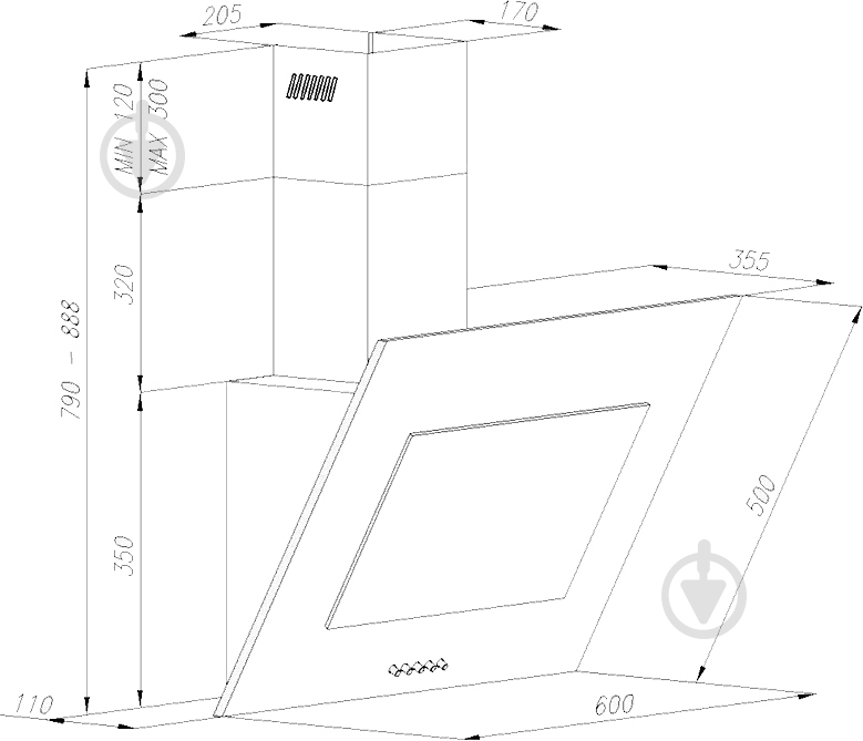 Вытяжка Perfelli DN 613 W - фото 7