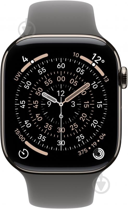 Смарт-годинник Apple Watch Series 11 GPS + Cellular 46mm Natural Titanium Case with Stone Grey Sport Band - M/L (MFCX4RK/A) - фото 2