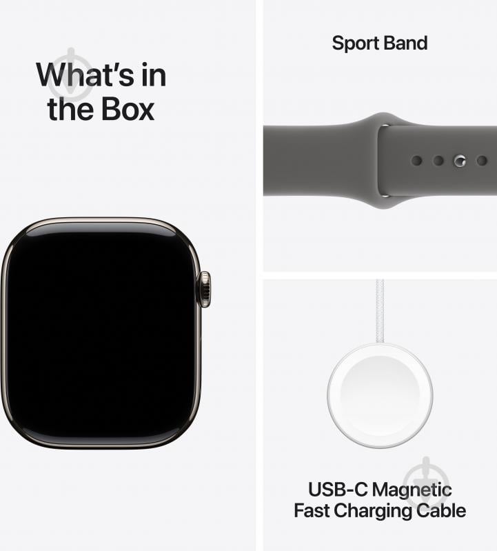 Смарт-годинник Apple Watch Series 11 GPS + Cellular 46mm Natural Titanium Case with Stone Grey Sport Band - M/L (MFCX4RK/A) - фото 8