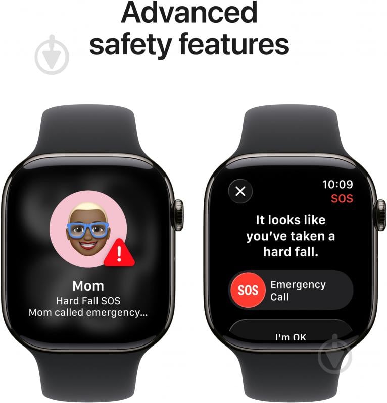 Смарт-годинник Apple Watch Series 11 GPS + Cellular 46mm Slate Titanium Case with Black Sport Band - M/L (MFD24RK/A) - фото 6