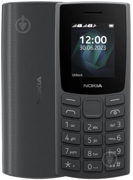 Мобільний телефон Nokia 105 SS 2023 (no charger) charcoal - фото 1