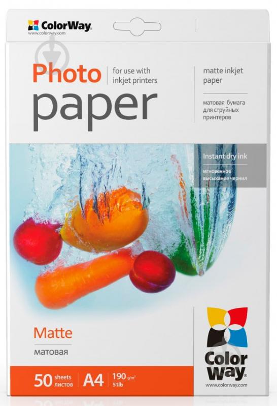 Фотопапір ColorWay A4 (PM190050A4) - фото 1