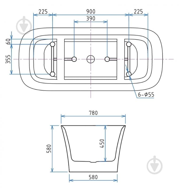 Ванна акрилова Ravak APART 170х78 см Freedom Y - фото 2 Ванна акрилова Ravak APART 170х78 см Freedom Y - фото 2