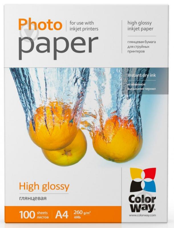 Фотобумага ColorWay A4 (PG260100A4) - фото 1