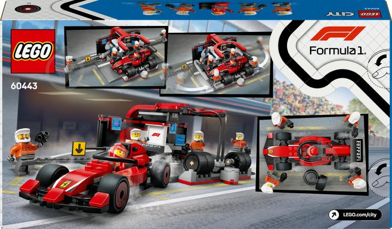 Конструктор LEGO City Піт-стоп і піт-екіпаж F1® з болідом Ferrari 60443 - фото 2