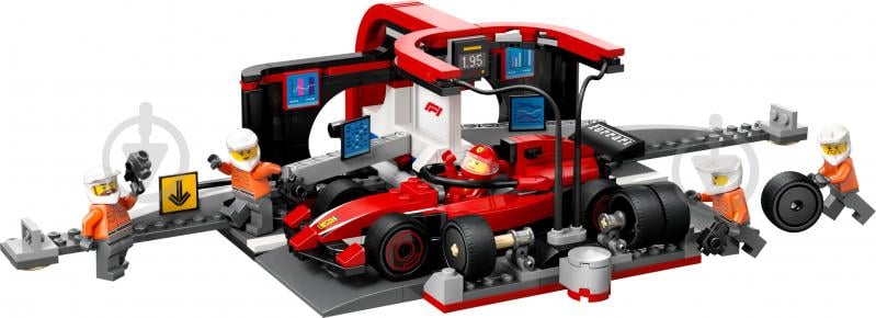 Конструктор LEGO City Піт-стоп і піт-екіпаж F1® з болідом Ferrari 60443 - фото 3