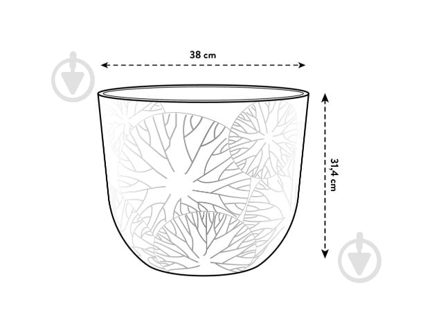 Кашпо пластикове Elho Fuente Lily (480370) круглий 26 л сірий - фото 3