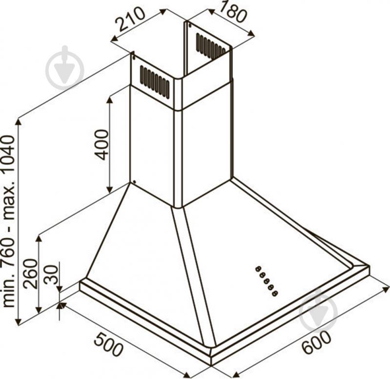 Вытяжка Perfelli K 615 BL RETRO - фото 8