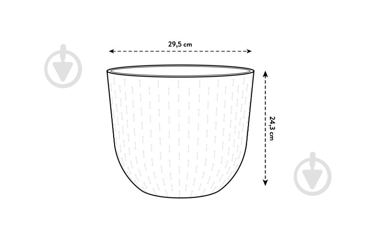 Кашпо пластикове Elho Fuente Grains (480226) круглий 12 л коричневий - фото 3
