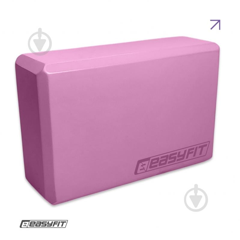 Блок для йоги EasyFit EF-1818 розовый - фото 1