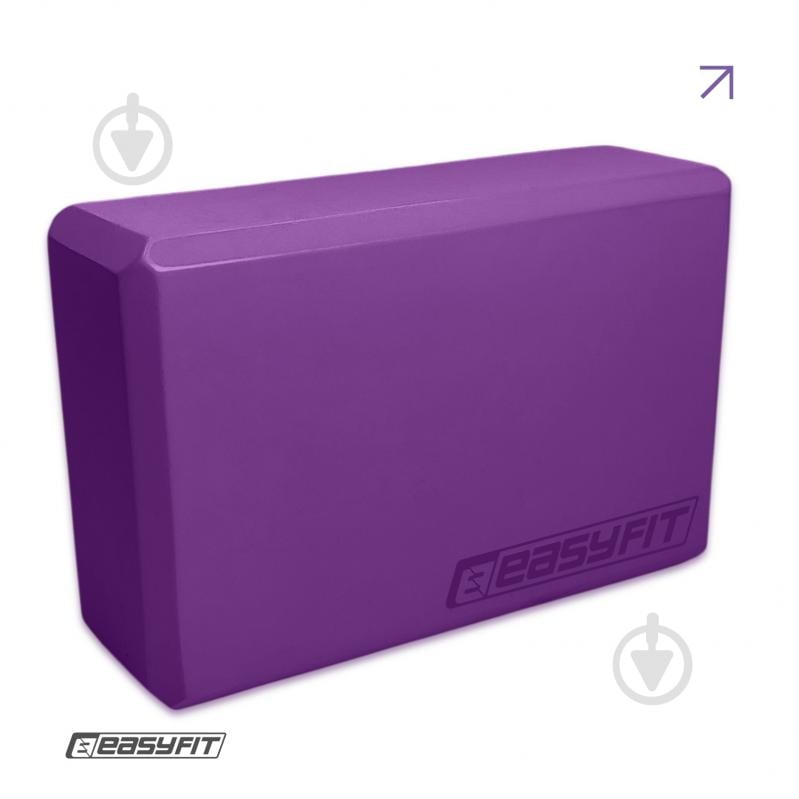 Блок для йоги EasyFit EF-1818 фиолетовый - фото 1