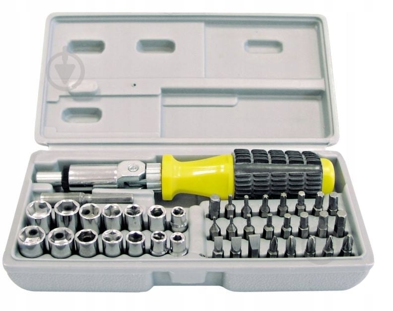 Викрутка зі змінними насадками Mega 40 шт 10013 - фото 1