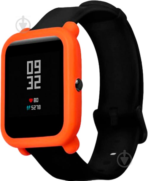 Накладка силиконовая Xiaomi Smart Band AmazFit Bip orange 459587 - фото 4