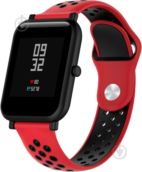 Сменный ремешок Xiaomi Smart Band AmazFit Bip black/red 459589 - фото 3