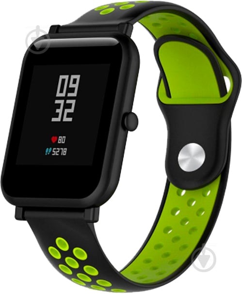 Сменный ремешок Amazfit Smart Band Bip black/green 459591 - фото 3