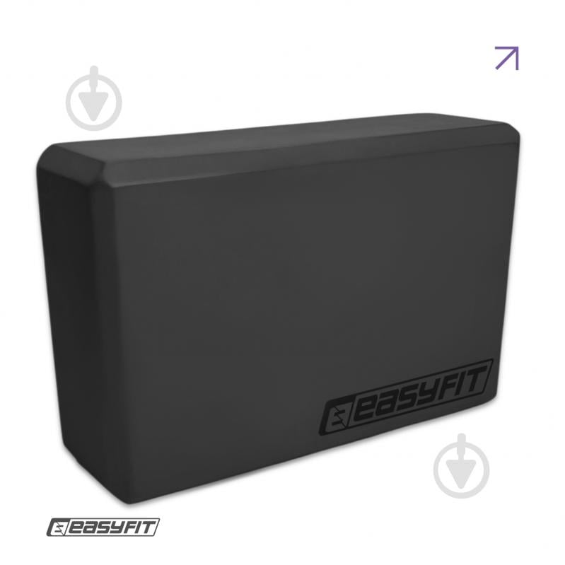 Блок для йоги EasyFit EF-1818 черный - фото 1