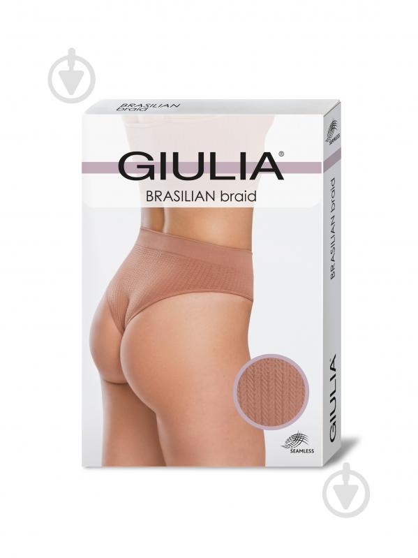 Трусы женские Giulia BRASILIAN BRIEFS BRAID S-M ваниль - фото 1 Трусы женские Giulia BRASILIAN BRIEFS BRAID S-M ваниль - фото 1