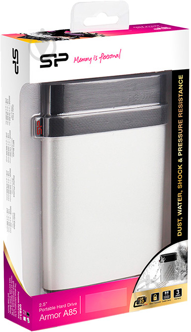 Внешний жесткий диск Silicon Power 5 ТБ 2,5" USB 3.1 (SP050TBPHDA85S3S) silver/black - фото 4