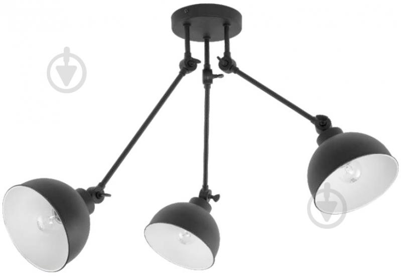 Люстра потолочная TK Lighting Techno 2581 3x60 Вт E27 черный с белым - фото 1